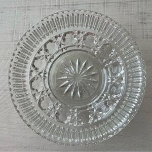 Windsor Clear Mayonnaise Bowl by Federal Glass Button and Cane Design